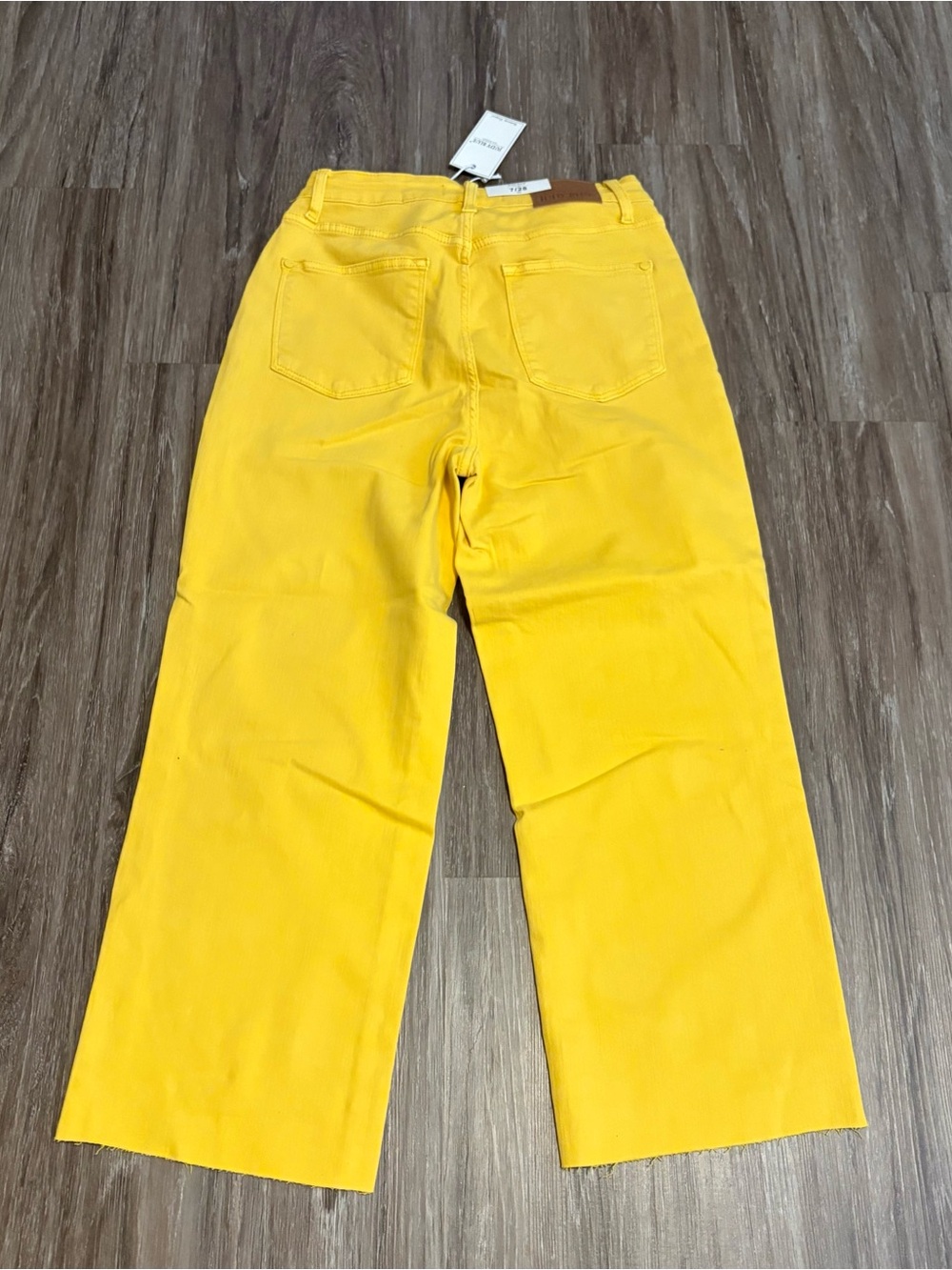 Judy Blue Bright Yellow High-Waist Pants with Braided Waist - Picture 4 of 4